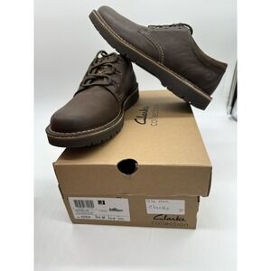 Tried On Clarks O Mens Eastford Low Oxford Shoes Dark Brown SZ 9.5 M